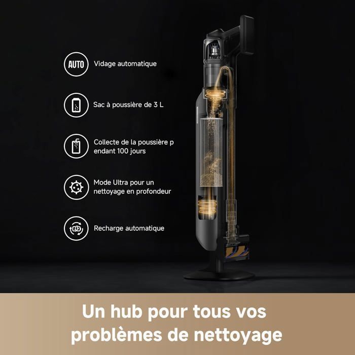 Aspirateur Balai sans Fil DREAME Z40 Station avec vidage Automatique,hub de dépoussiérage, 310 AW, Nettoyage de 160 Min, Filtre – Image 2