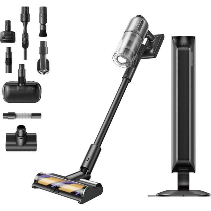 Aspirateur Balai sans Fil DREAME Z40 Station avec vidage Automatique,hub de dépoussiérage, 310 AW, Nettoyage de 160 Min, Filtre