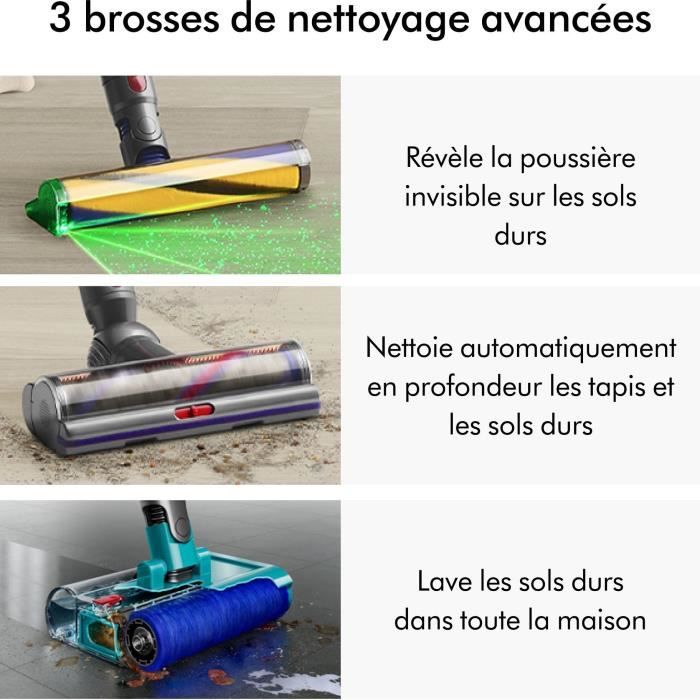 DYSON V15s Detect Submarine - Aspirateur Balai sans Fil - 240 airwatts - Brosse à rouleau humide Submarine pour laver les sols durs – Image 6