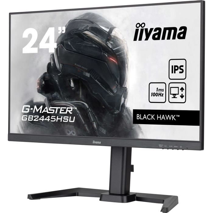 Ecran PC Gamer - IIYAMA - 24" - FHD - 100Hz - Dalle IPS - 1ms - Ajustable en hauteur - GB2445HSU-B2 – Image 5