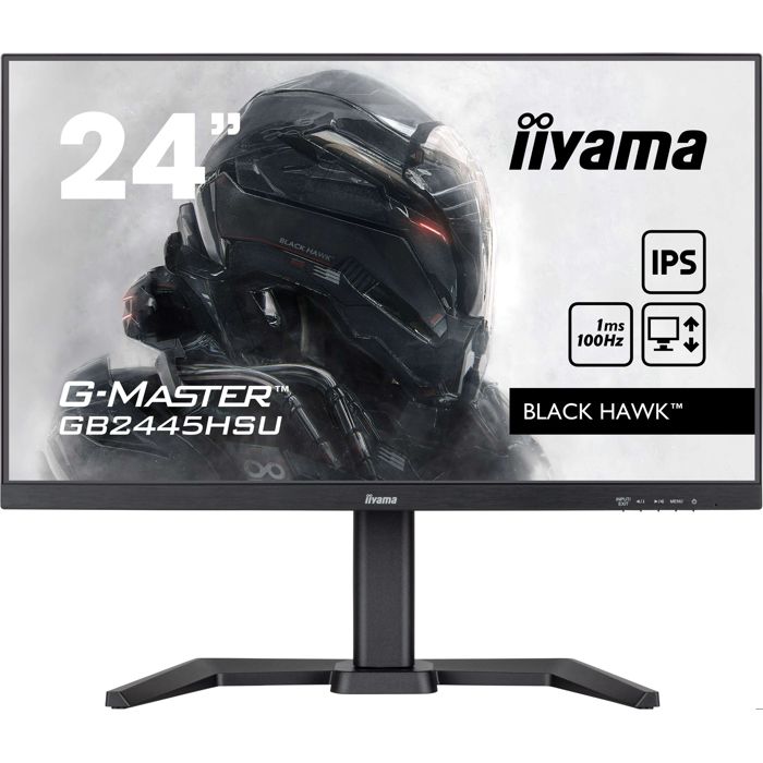 Ecran PC Gamer - IIYAMA - 24" - FHD - 100Hz - Dalle IPS - 1ms - Ajustable en hauteur - GB2445HSU-B2