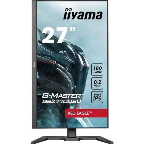 Ecran PC Gamer - IIYAMA - 27" - QHD - 180Hz - Dalle Fast IPS - 0,2ms - Ajustable en hauteur - GB2770QSU-B6 – Image 2