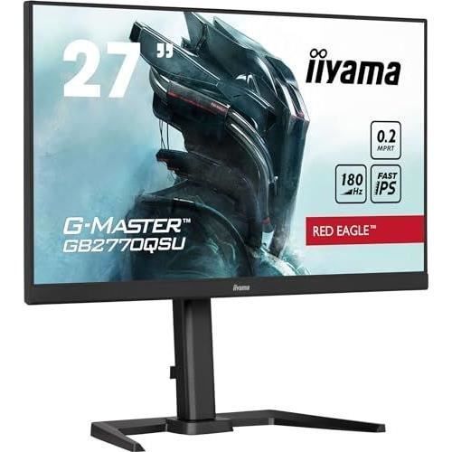 Ecran PC Gamer - IIYAMA - 27" - QHD - 180Hz - Dalle Fast IPS - 0,2ms - Ajustable en hauteur - GB2770QSU-B6 – Image 3