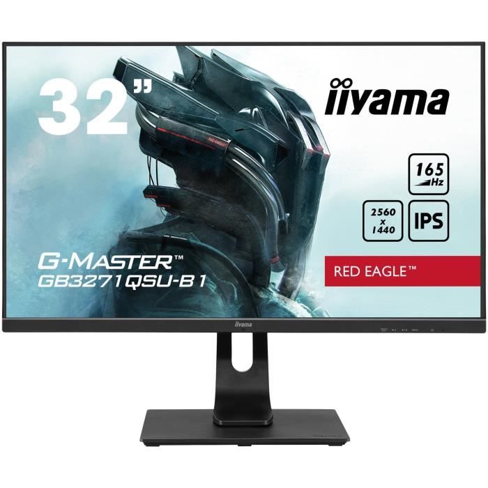 Ecran PC Gamer - IIYAMA - 32" - QHD - 165Hz - Dalle IPS - 1ms - Ajustable en hauteur - GB3271QSU-B1 – Image 2