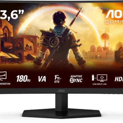 Ecran PC Gamer incurvé - AOC - 24'' - FHD - 180Hz - Dalle VA - 0,5ms - C24G42E