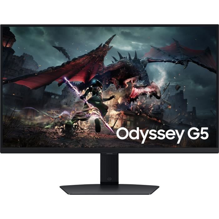 Ecran PC Gamer - SAMSUNG - 27" - WQHD - 180Hz - Dalle IPS - 1ms - Ajustable en hauteur - LS27DG500EUXEN