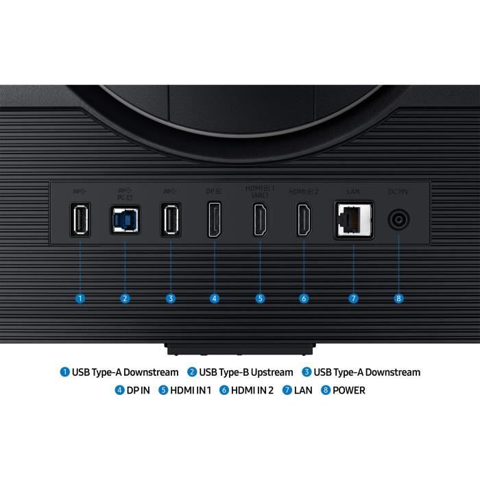 Ecran PC Gamer - SAMSUNG - 32" - UHD - 144Hz - Dalle IPS - 1ms - Ajustable en hauteur - LS32DG702EUXEN – Image 8