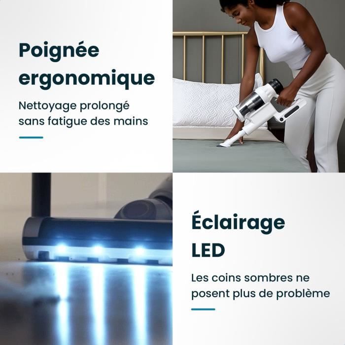 EZICLEAN Cyclomax R22 station - Aspirateur balai sans fil - 52 min - 500 W - 35 kPa - Blanc – Image 3