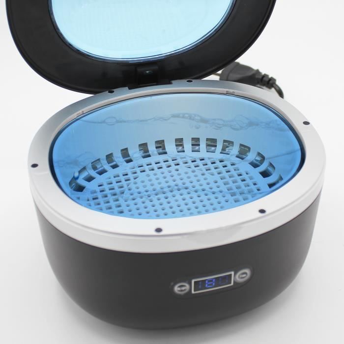 FISHTEC - Nettoyeur Ultrasons XL - Capacité 750 ml - Ecran digital - Minuterie 5 cycles - Nettoyage montre lunette bijoux bagues – Image 4