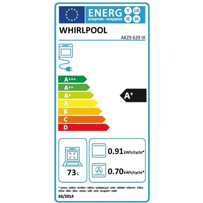 Four électrique - WHIRLPOOL - AKZ9629IX - Inox - Pyrolyse - 10 modes de cuisson – Image 4