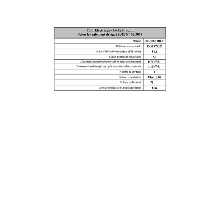 Four encastrable De Dietrich DOP4741X – Image 5