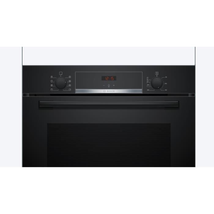 Four encastrable EcoClean - BOSCH SER4 - HBA553BA3F - Noir - 71 L - Classe énergie A+ - 59,5 x 59,4 x 54,8 cm – Image 3