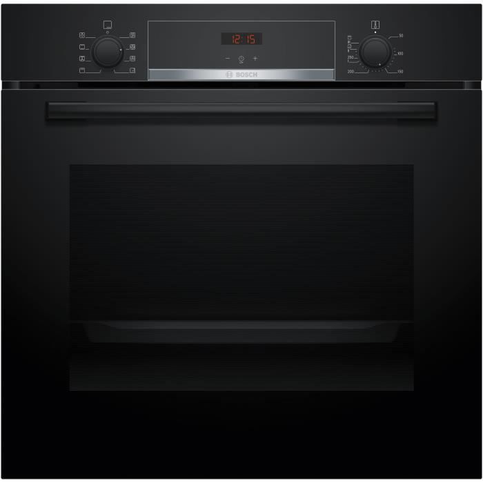 Four encastrable EcoClean - BOSCH SER4 - HBA553BA3F - Noir - 71 L - Classe énergie A+ - 59,5 x 59,4 x 54,8 cm