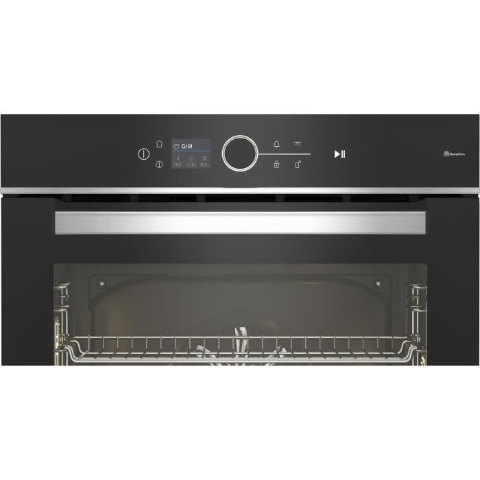 Four encastrable multifonction - Pyrolyse - BEKO - BBIM13500XPSW - Inox / Noir - Porte froide - 59,4 x 56,7 x 59,5 cm – Image 3
