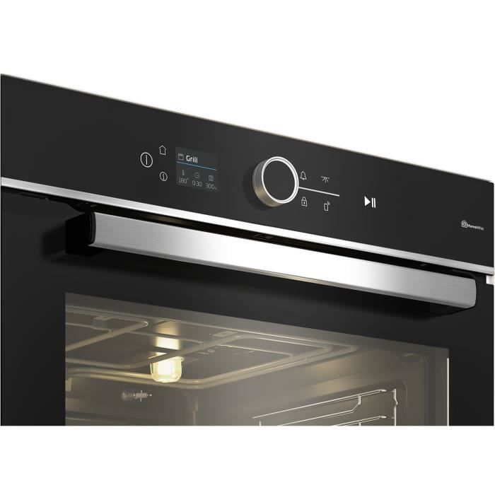 Four encastrable multifonction - Pyrolyse - BEKO - BBIM13500XPSW - Inox / Noir - Porte froide - 59,4 x 56,7 x 59,5 cm – Image 5