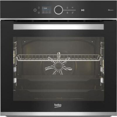 Four encastrable multifonction - Pyrolyse - BEKO - BBIM13500XPSW - Inox / Noir - Porte froide - 59,4 x 56,7 x 59,5 cm