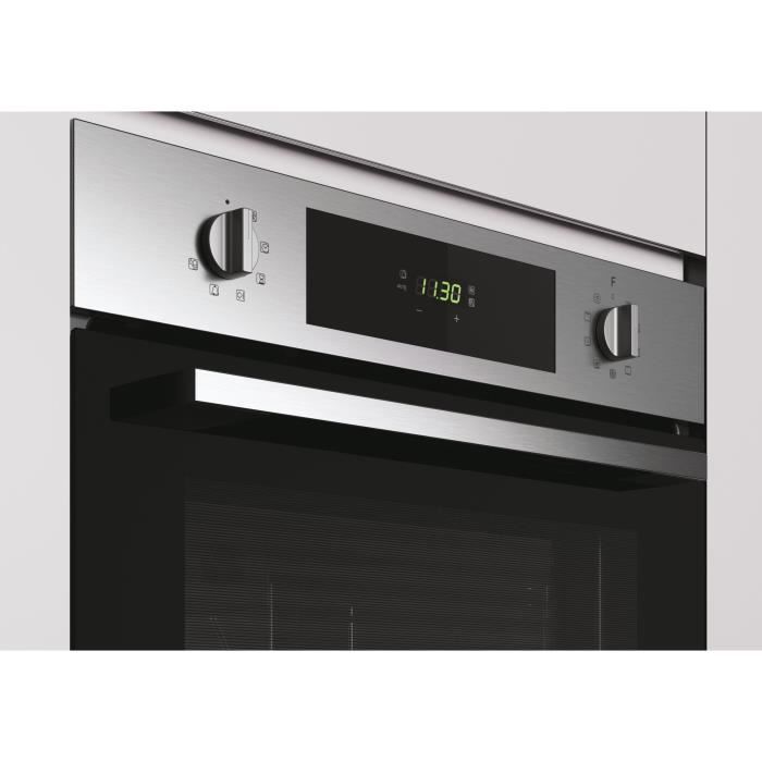 Four encastrable pyrolyse - chaleur pulsée ROSIERES RFC3O5879INP - noir - porte froide - Classe A – Image 3
