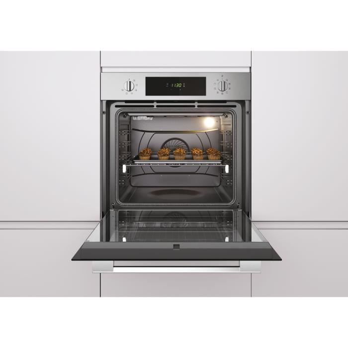 Four encastrable pyrolyse - chaleur pulsée ROSIERES RFC3O5879INP - noir - porte froide - Classe A – Image 8