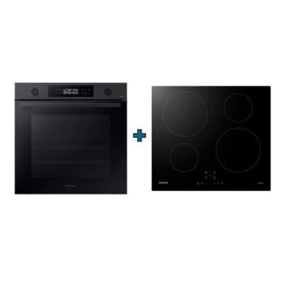 Four encastrable SAMSUNG NV7B4430ZAB - Pyrolyse - Inox + Table de cuisson induction - 4 zones - L59 cm - NZ64M3NM1BB/UR