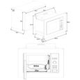 Four micro-ondes encastrable Grill CONTINENTAL EDISON MO20IXEG L59,5 x H38,8 cm x P34,35 cm 20L Inox – Image 4