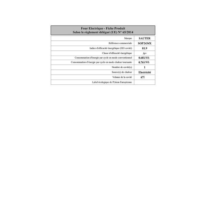 Four encastrable Sauter SOP2434X – Image 6