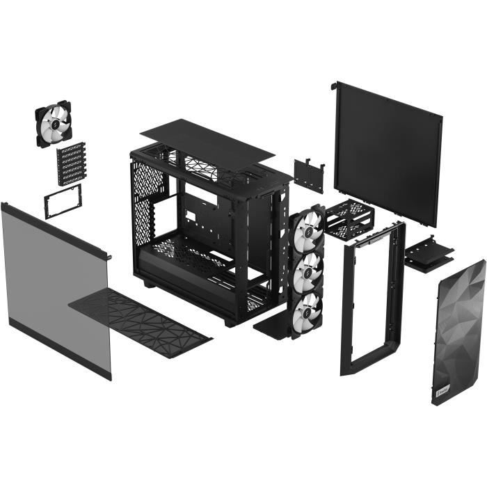 FRACTAL DESIGN - Meshify 2 Lite RGB Black TG Light Tint - Boîtier PC - Noir ( FD-C-MEL2A-05 ) – Image 7