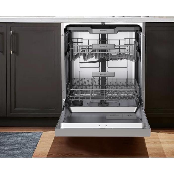 GEDTECH Lave-vaisselle GLV1542IX 15cv - Tiroir couverts 42 dB - Ultra silencieux - Dpart Diffr - Eco Faible conso Classe C – Image 4