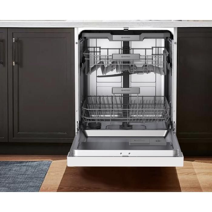 GEDTECH Lave-vaisselle GLV1542WH 15cv - Tiroir couverts - 42 dB - Ultra silencieux - Dpart Diffr - Eco - Faible conso Classe C – Image 4