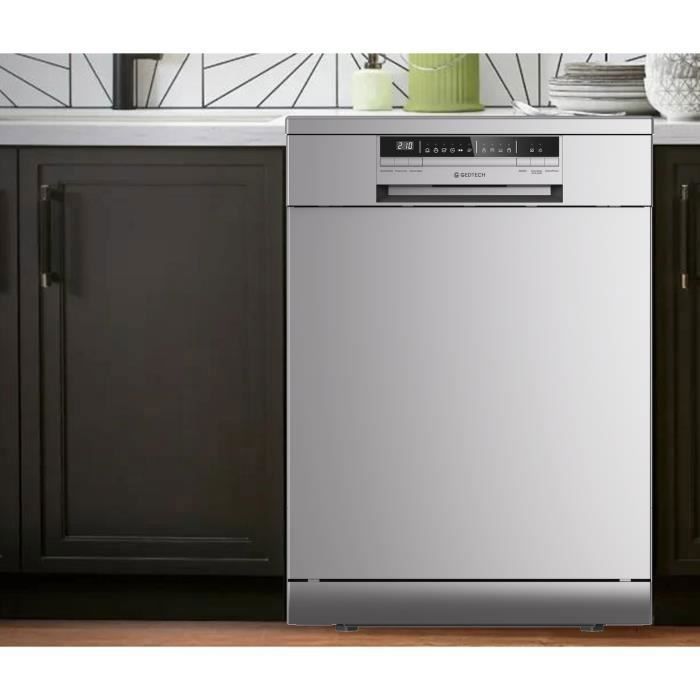 GEDTECH Lave-vaisselle GLV1544SL 15cv - Tiroir couverts - 44 dB - Trs silencieux - Dpart Diffr - Eco - Faible conso Classe C – Image 4