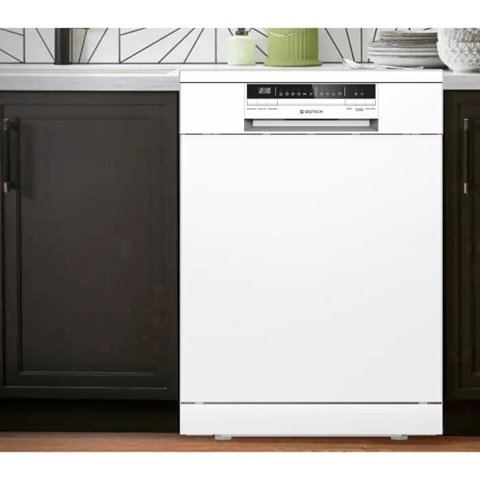 GEDTECH Lave-vaisselle GLV1544WH 15cv - Tiroir couverts - 44 dB - Trs silencieux - Dpart Diffr - Eco - Faible conso - Classe C – Image 3