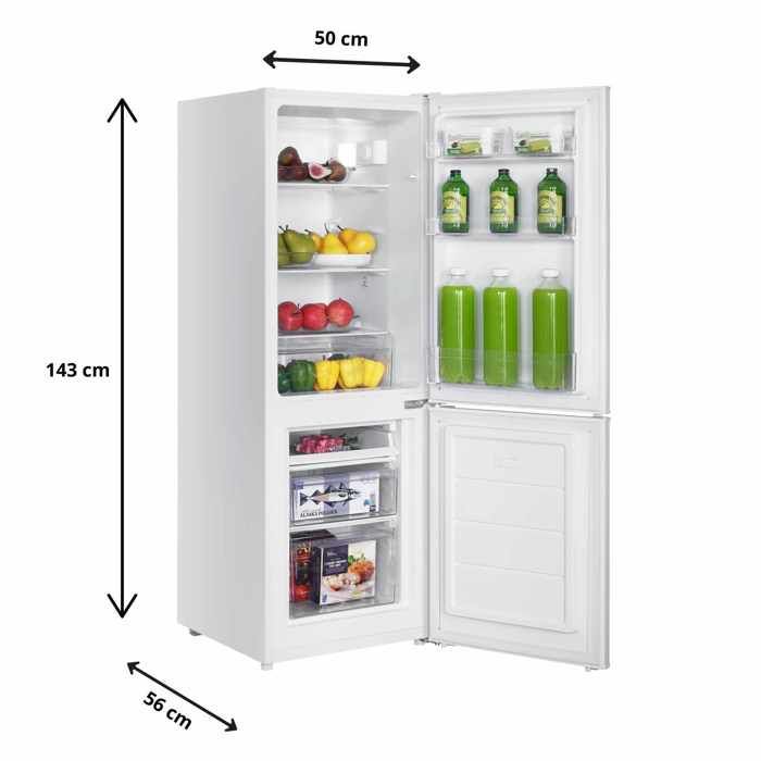 GEDTECH Réfrigrateur combiné congélateur bas 173L GCB173WH - Hauteur 143cm – Image 5