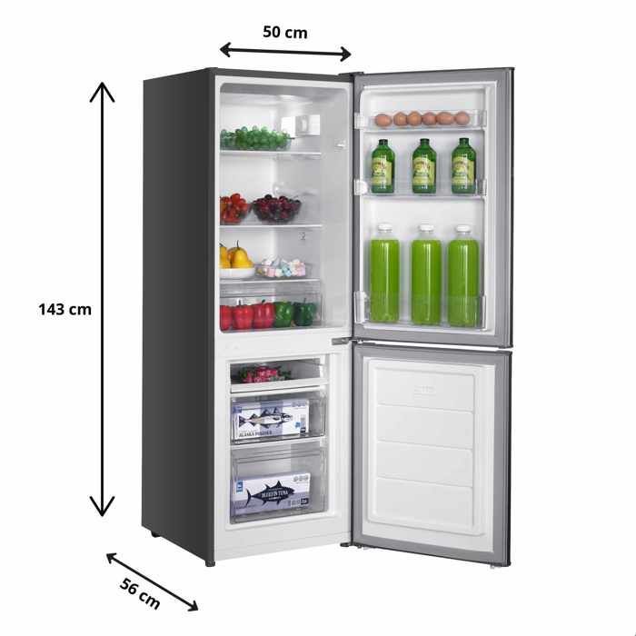 GEDTECH Réfrigérateur combiné congélateur bas 173L GCB173SL - Hauteur 143cm – Image 5