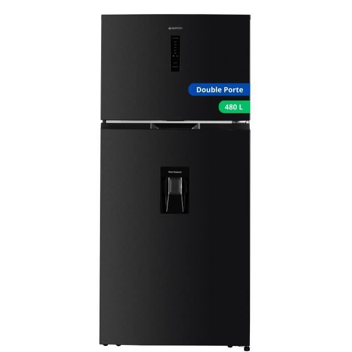 GEDTECH Réfrigerateur Double Porte Grande largeur GDP480NFDX 480L - No Frost - Distributeur d'eau - Dark Inox