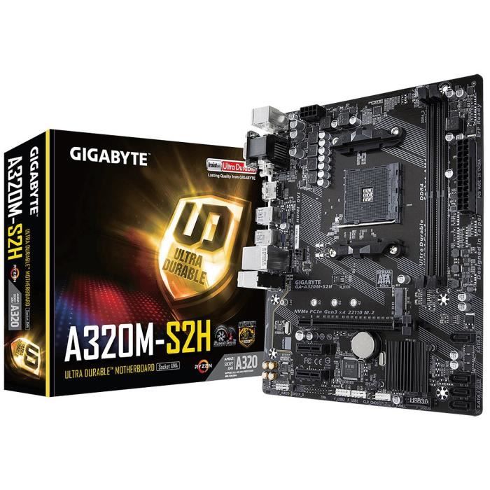GIGABYTE Carte mère Gigabyte GA-A320M-S2H - AM4