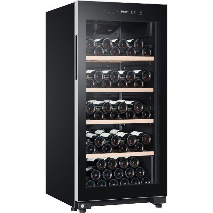 HAIER HWS116GAE - Cave à vin de vieillissement - Pose libre - 116 bouteilles H126.5 x L59,5 cm - Noir – Image 3