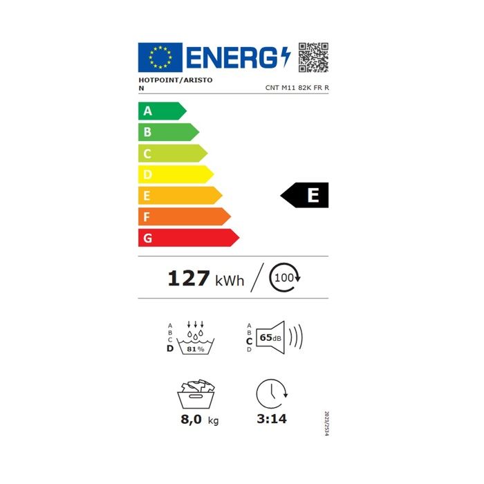 Hotpoint Sèche-linge à pompe à chaleur 60cm 8kg - CNTM1182KFRR – Image 2