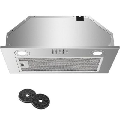 Hotte Aspirante Encastrée - Hotte de Cuisine Intégrée - 300m³/h - 52cm - Evacuation ou Recyclage - Inox - 3 Vitesses