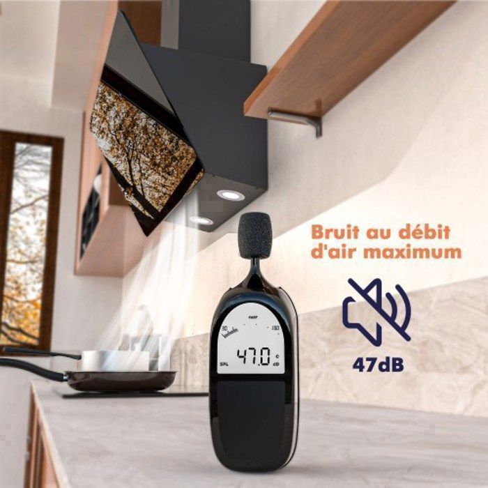 Hotte aspirante FIREGAS 60cm, Interrupteur à écran tactile, Hotte inclinée avec efficacité A++ – Image 4