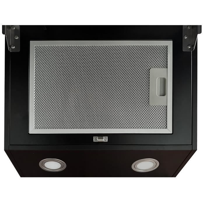 Hotte décorative inclinée - CONTINENTAL EDISON - CEHDI60B - A +++ - L60 cm - Noir – Image 7