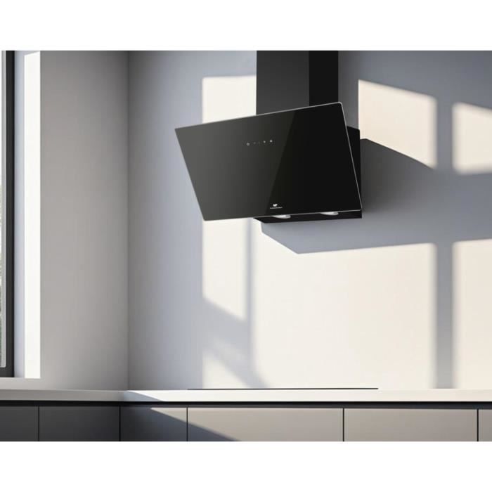 Hotte décorative inclinée - CONTINENTAL EDISON - CEHDI60B - A +++ - L60 cm - Noir – Image 8
