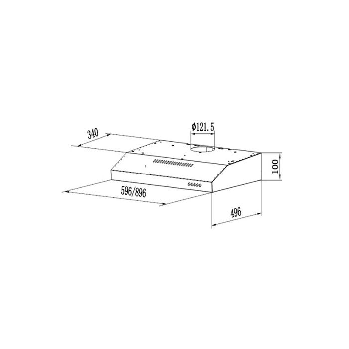 HOTTE VISIERE CANDY - 60CM - 300M3/H - BLANCHE - CFT62/4W - Racine > Accueil > Gros électroménager > Hottes > Hottes aspirantes – Image 5
