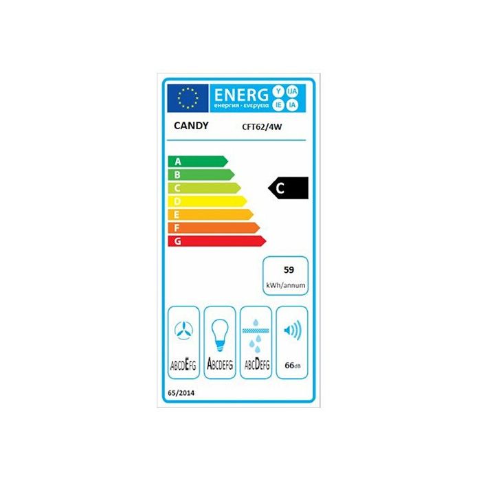 HOTTE VISIERE CANDY - 60CM - 300M3/H - BLANCHE - CFT62/4W - Racine > Accueil > Gros électroménager > Hottes > Hottes aspirantes – Image 6