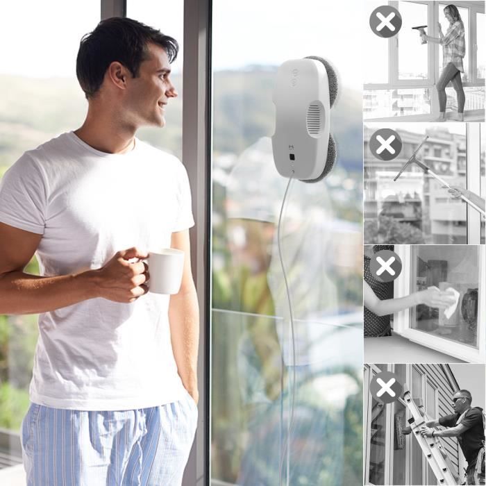 Robot Nettoyeur Vitre - HUTT - DDC55 - Télécommandé - 3800Pa - 12 Chiffons Microfibre – Image 4