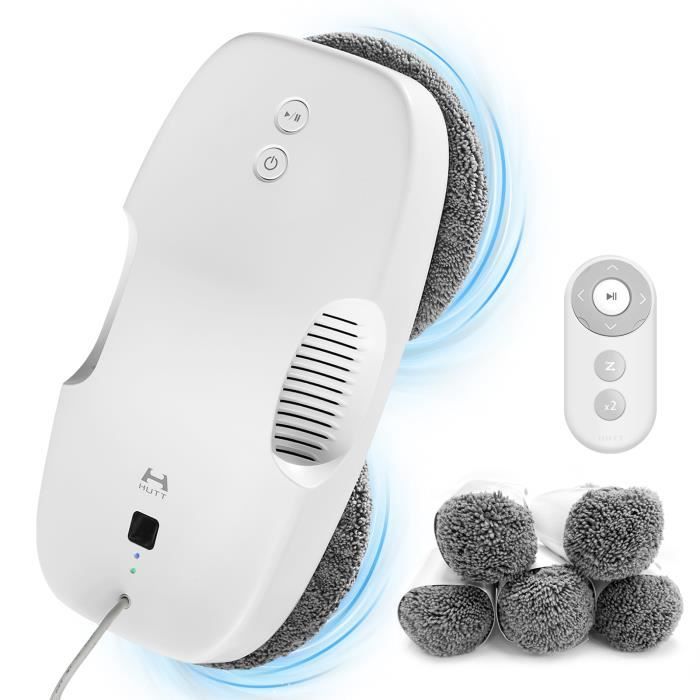 Robot Nettoyeur Vitre - HUTT - DDC55 - Télécommandé - 3800Pa - 12 Chiffons Microfibre