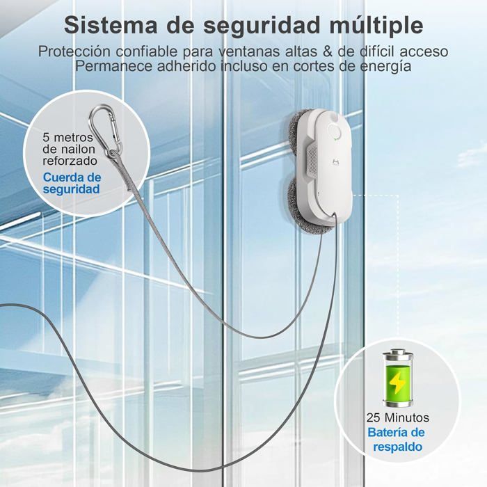 HUTT DDC56 Robot Laveur de Vitre, Robot Nettoyeur de Vitres avec Double Pulvérisation d'eau, Télécommande – Image 5