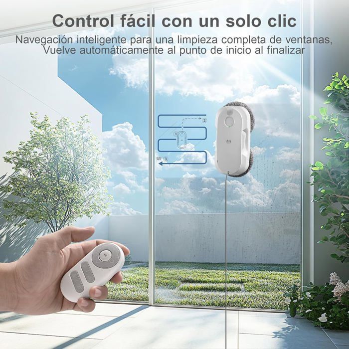 HUTT DDC56 Robot Laveur de Vitre, Robot Nettoyeur de Vitres avec Double Pulvérisation d'eau, Télécommande – Image 6