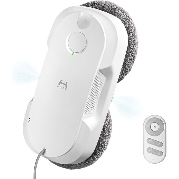 HUTT DDC56 Robot Laveur de Vitre, Robot Nettoyeur de Vitres avec Double Pulvérisation d'eau, Télécommande