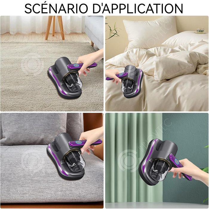 INN Aspirateur anti acariens ABS aspirateur à main sans fil pour aspirer les acariens sur les matelas et les canapés aspirateur a – Image 4