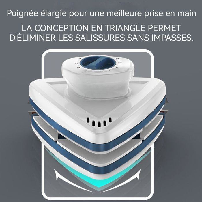 Nettoyeur de vitres magnétique double face INN® 6-40mm 6 niveaux réglables nettoyeur vitre magnetique outil nettoyage magnétique – Image 2