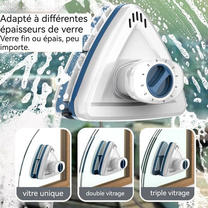 Nettoyeur de vitres magnétique double face INN® 6-40mm 6 niveaux réglables nettoyeur vitre magnetique outil nettoyage magnétique – Image 3